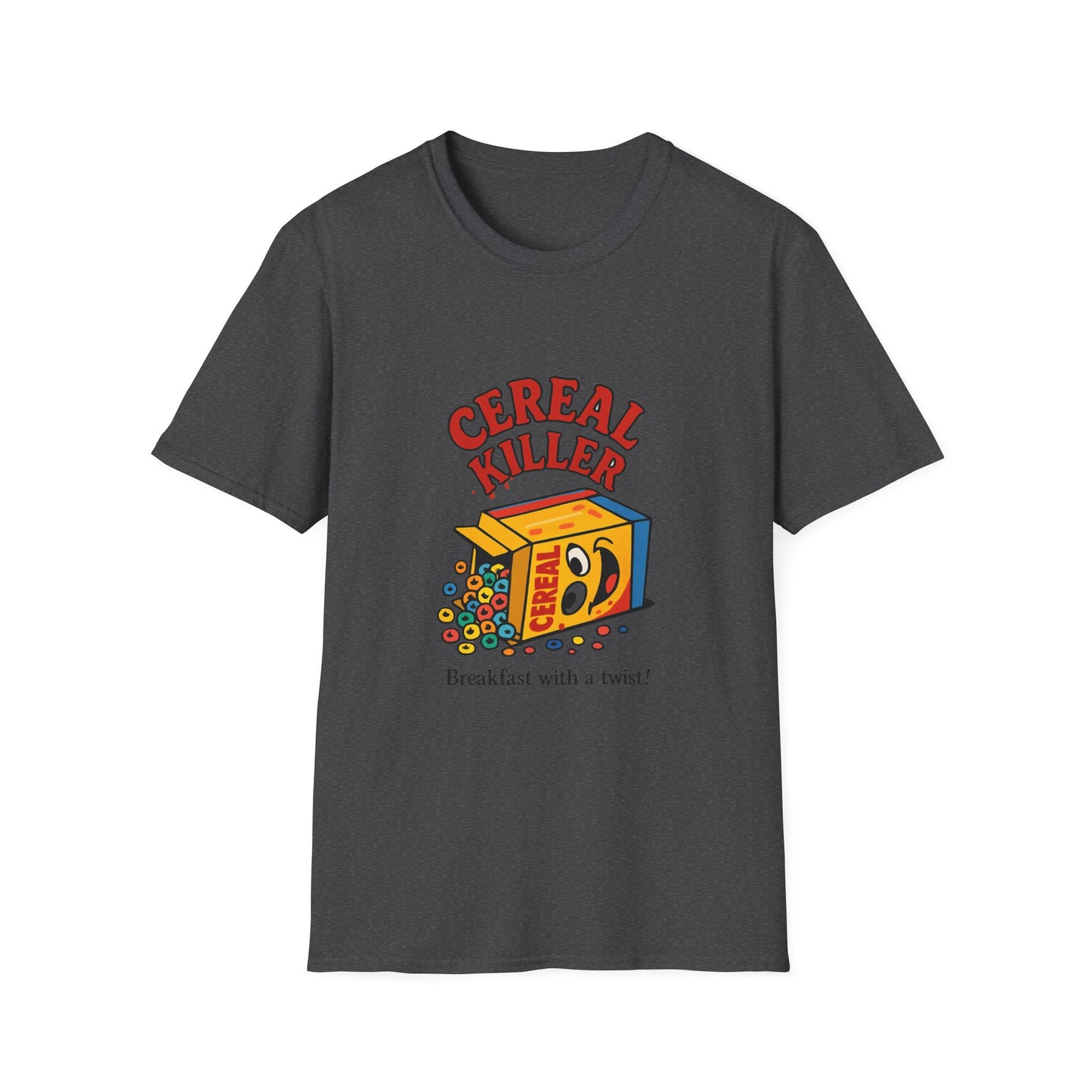 Funny Cereal Killer T-Shirt, Gift for Food Lovers, Humorous Tee, Breakfast Apparel, Casual Wear, Perfect for Birthdays