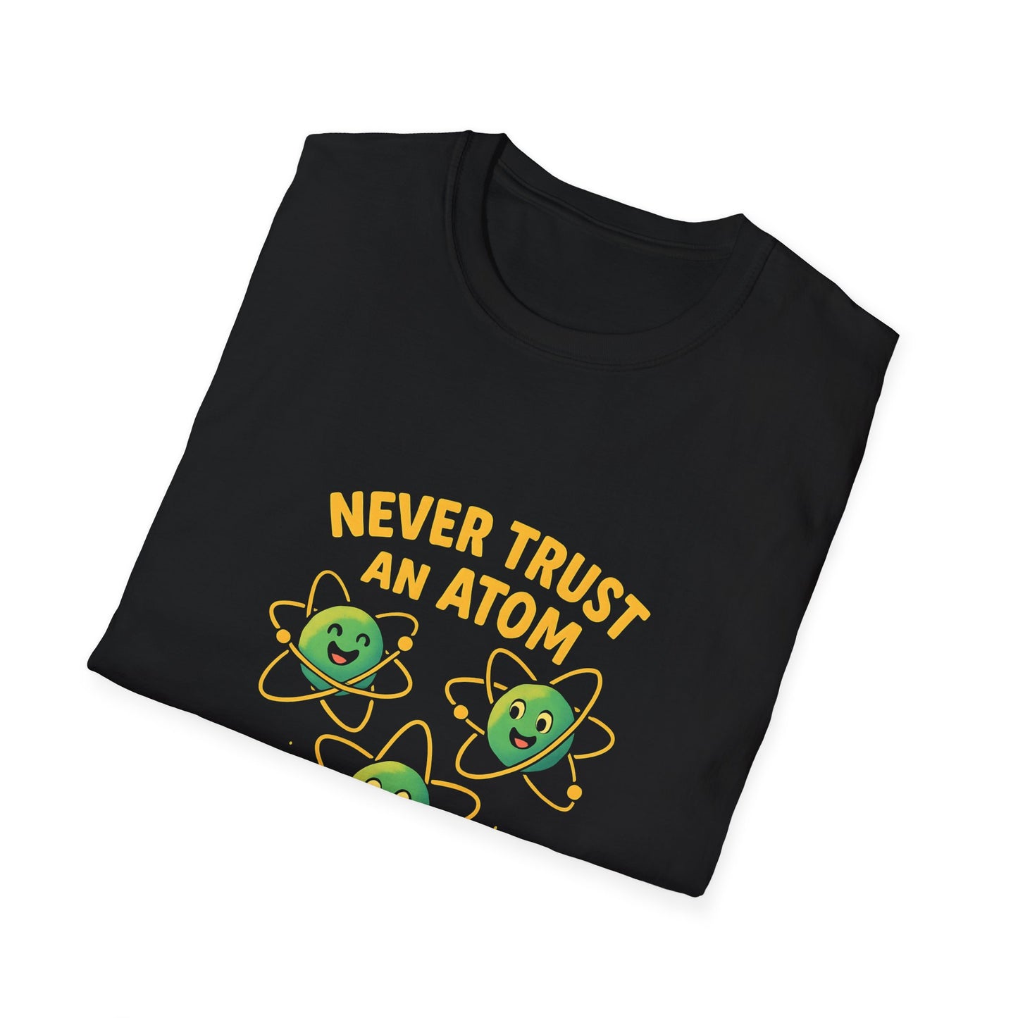 Funny Science T-Shirt, Unisex Softstyle Tee, Gift for Science Lovers, Nerdy Humor Shirt, Atom Joke Tee, Science Birthday Gift