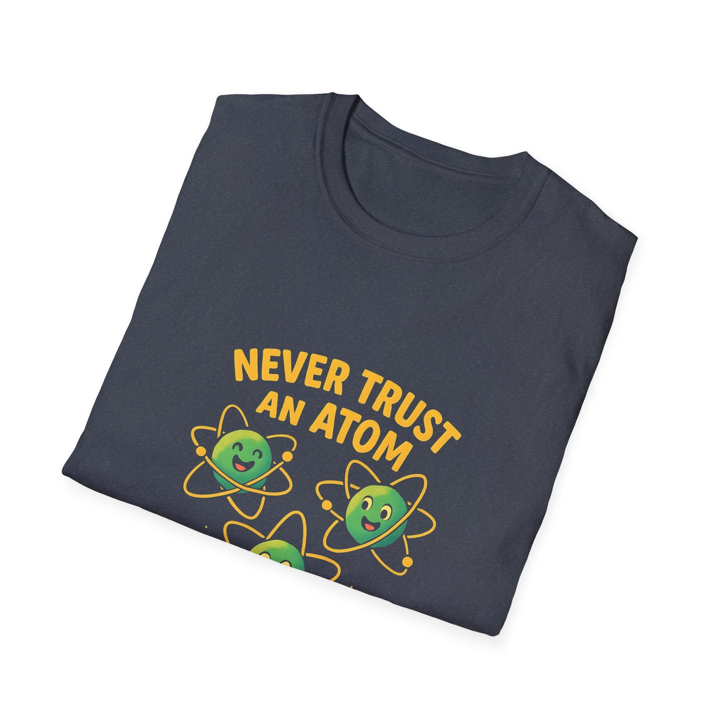 Funny Science T-Shirt, Unisex Softstyle Tee, Gift for Science Lovers, Nerdy Humor Shirt, Atom Joke Tee, Science Birthday Gift