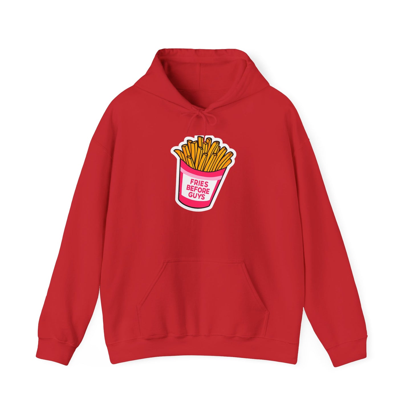 Fries Before Guys Hoodie, Funny Unisex Sweatshirt, Fast Food Lover Gift, Casual Streetwear, Foodie Apparel