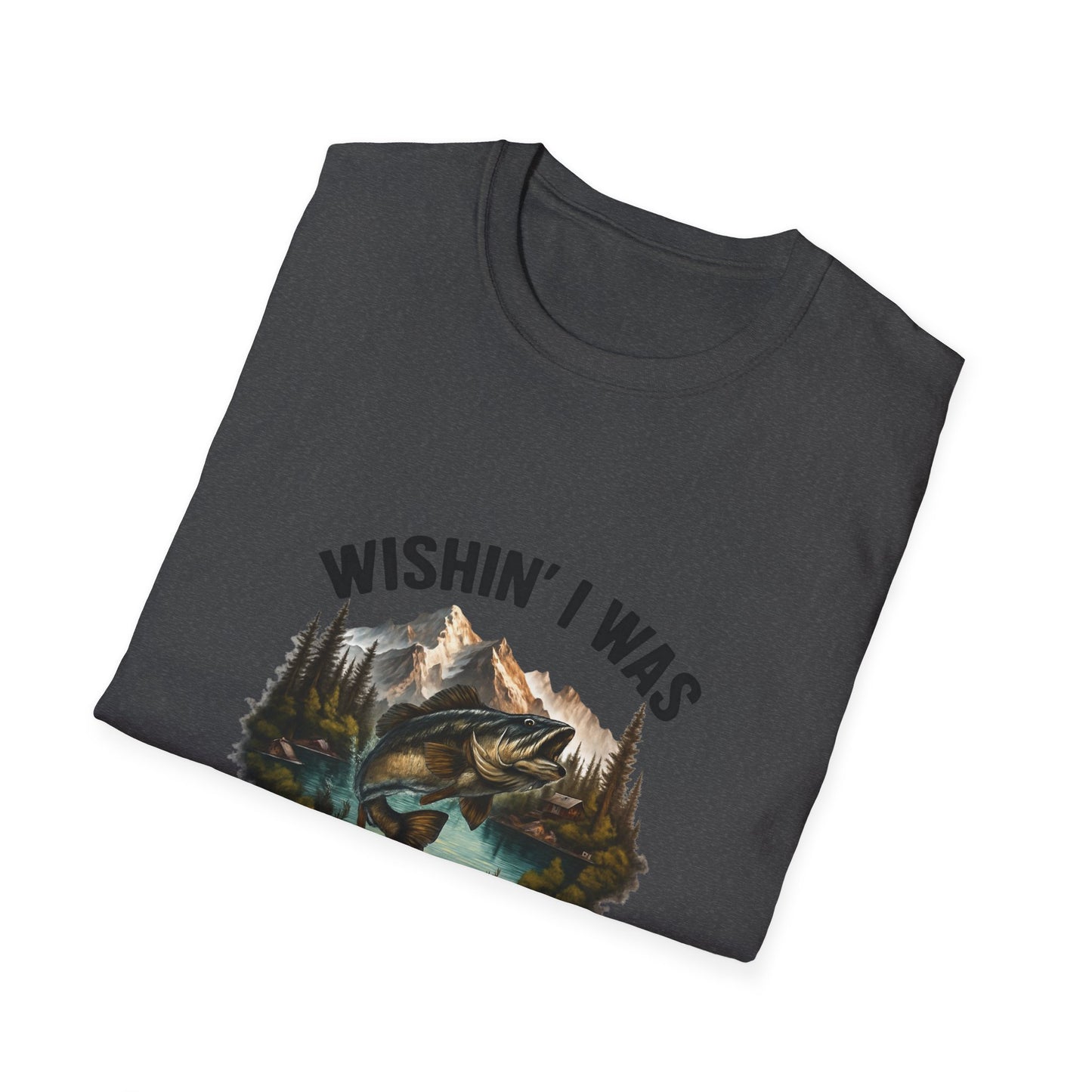 Fishing Inspired Unisex Softstyle T-Shirt, Outdoor Adventure Shirt, Gift for Dad, Summer Vibes Tee, Father's Day Gift