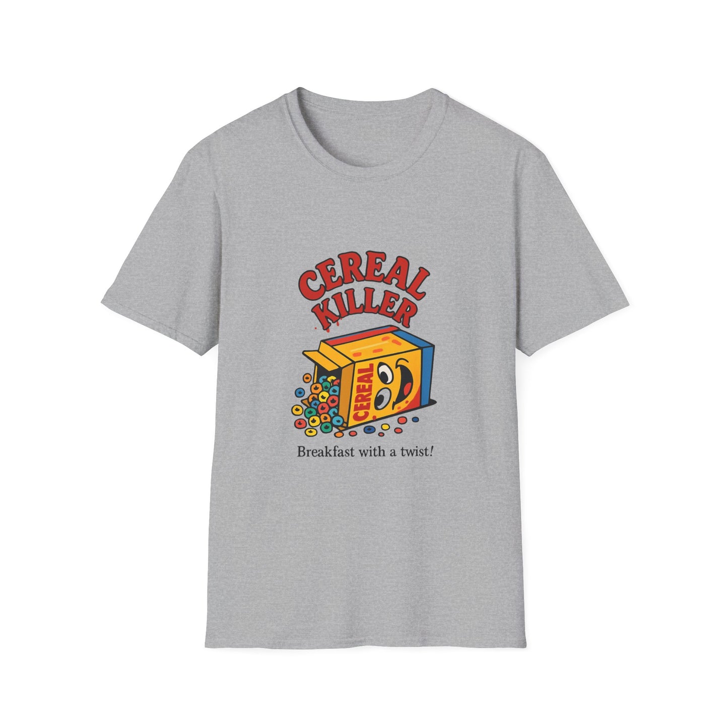 Funny Cereal Killer T-Shirt, Gift for Food Lovers, Humorous Tee, Breakfast Apparel, Casual Wear, Perfect for Birthdays
