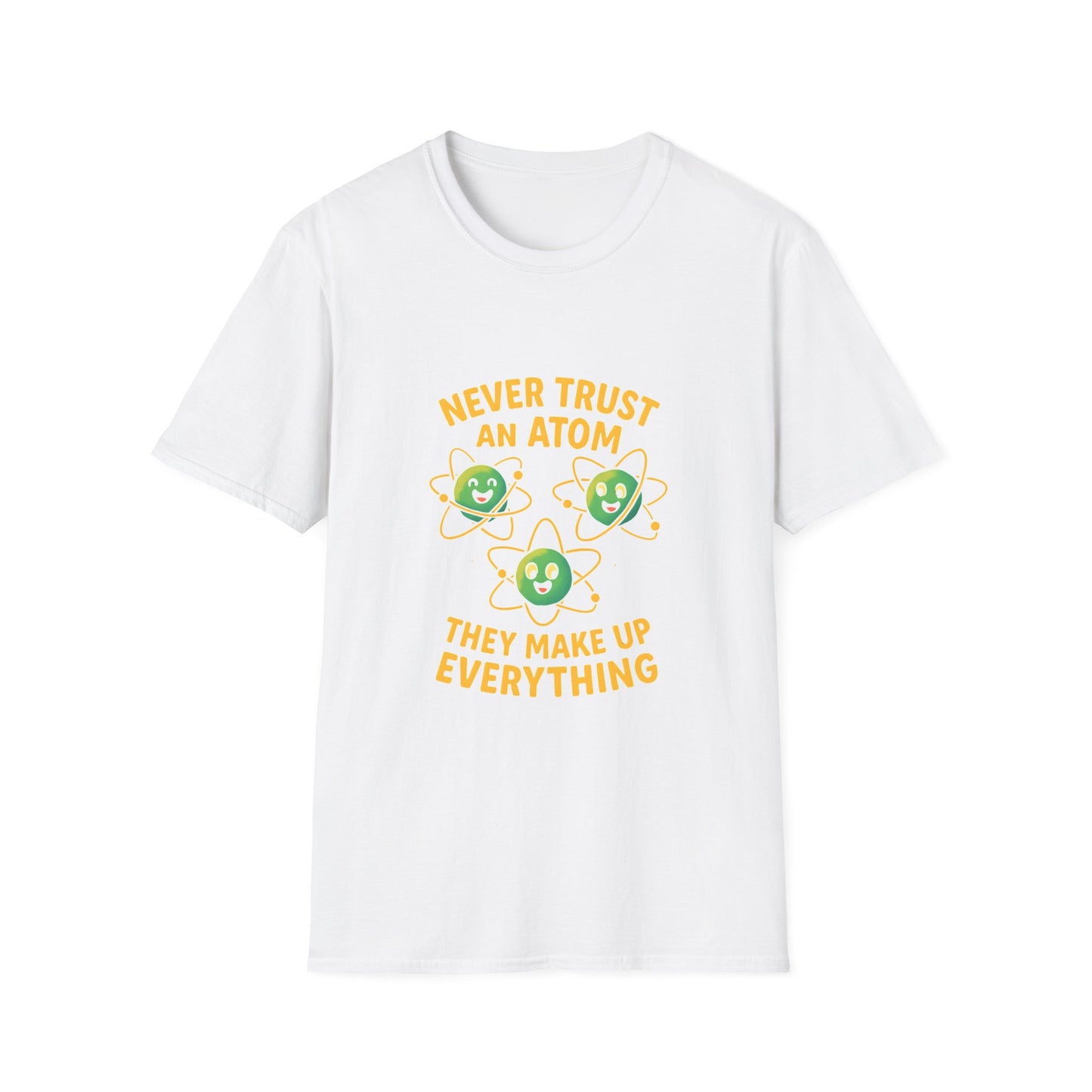 Funny Science T-Shirt, Unisex Softstyle Tee, Gift for Science Lovers, Nerdy Humor Shirt, Atom Joke Tee, Science Birthday Gift