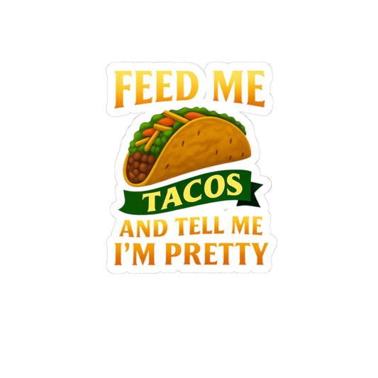 Fun Taco Kiss-Cut Stickers - Perfect for Taco Lovers, Cute Gifts, Decorative Laptop & Water Bottles, Party Favors, Unique Home Decor