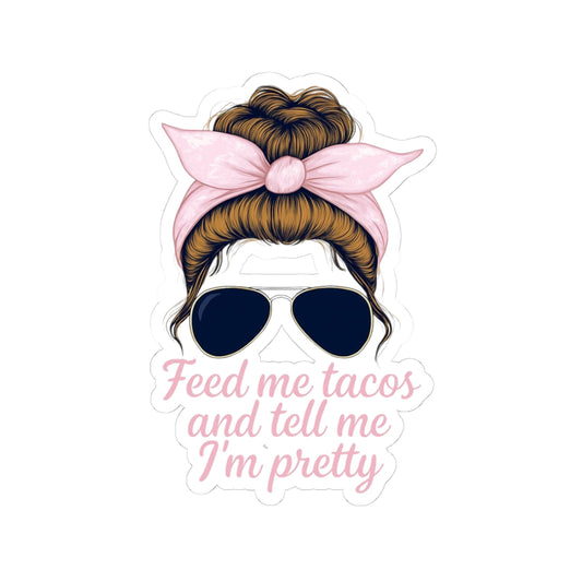 Trendy Tacos Sticker, Cute Laptop Decal, Fun Phone Accessory, Gift for Food Lovers, Kawaii Style Wall Decor