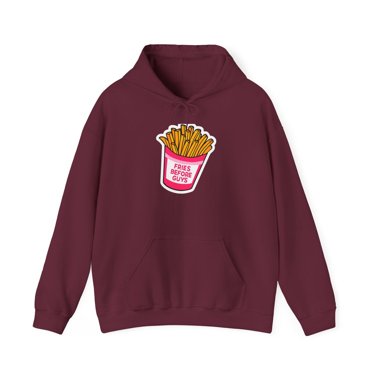Fries Before Guys Hoodie, Funny Unisex Sweatshirt, Fast Food Lover Gift, Casual Streetwear, Foodie Apparel