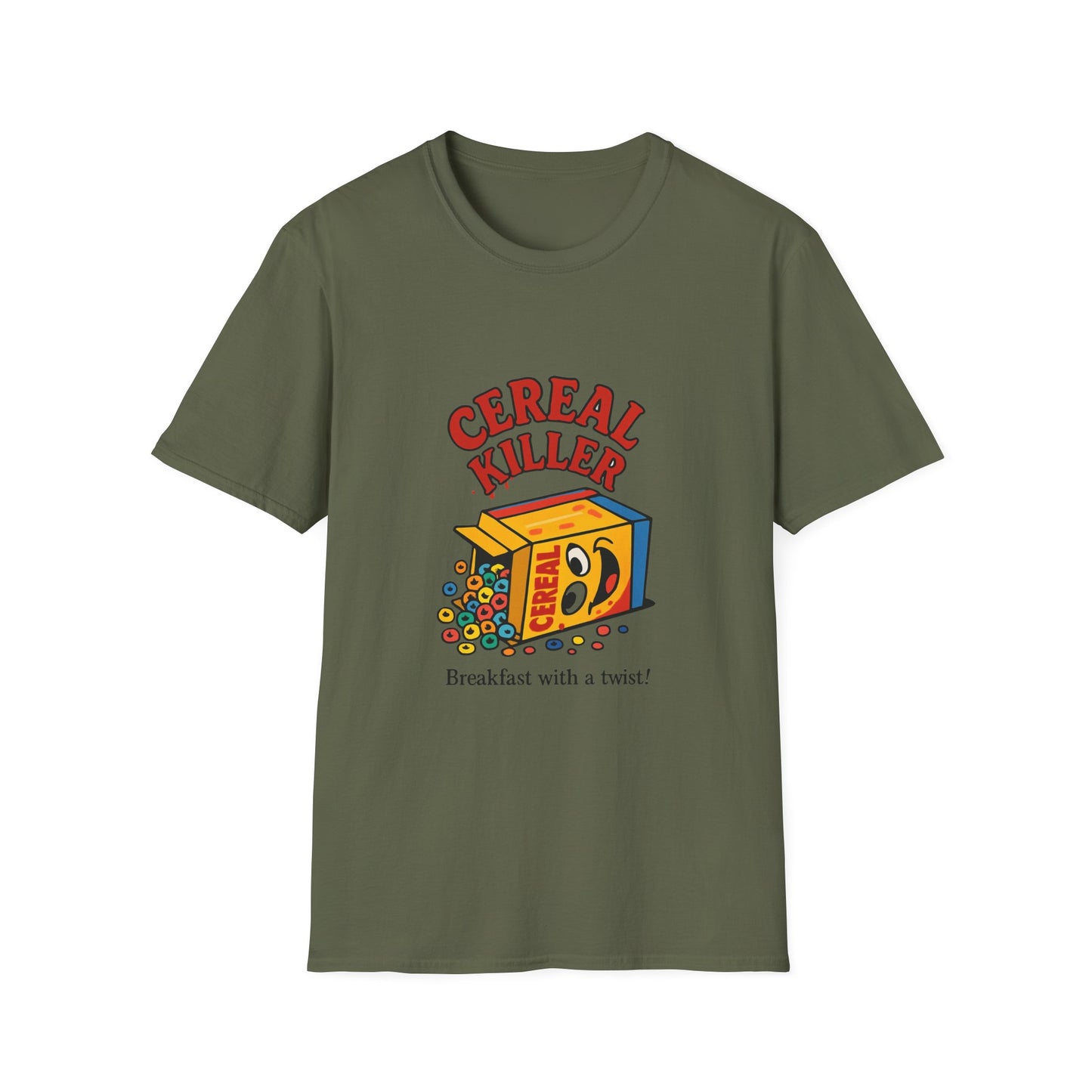 Funny Cereal Killer T-Shirt, Gift for Food Lovers, Humorous Tee, Breakfast Apparel, Casual Wear, Perfect for Birthdays