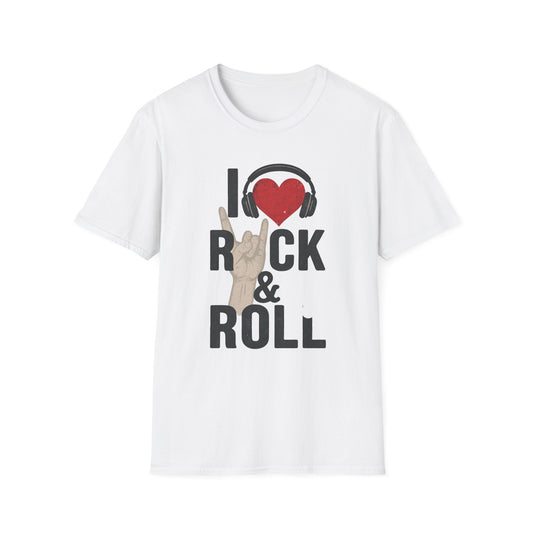 Rock & Roll Unisex Softstyle T-Shirt - Music Lover's Casual Wear, Concert Tee, Gift for Musicians, Rocker Fashion, Music Festival Shirt