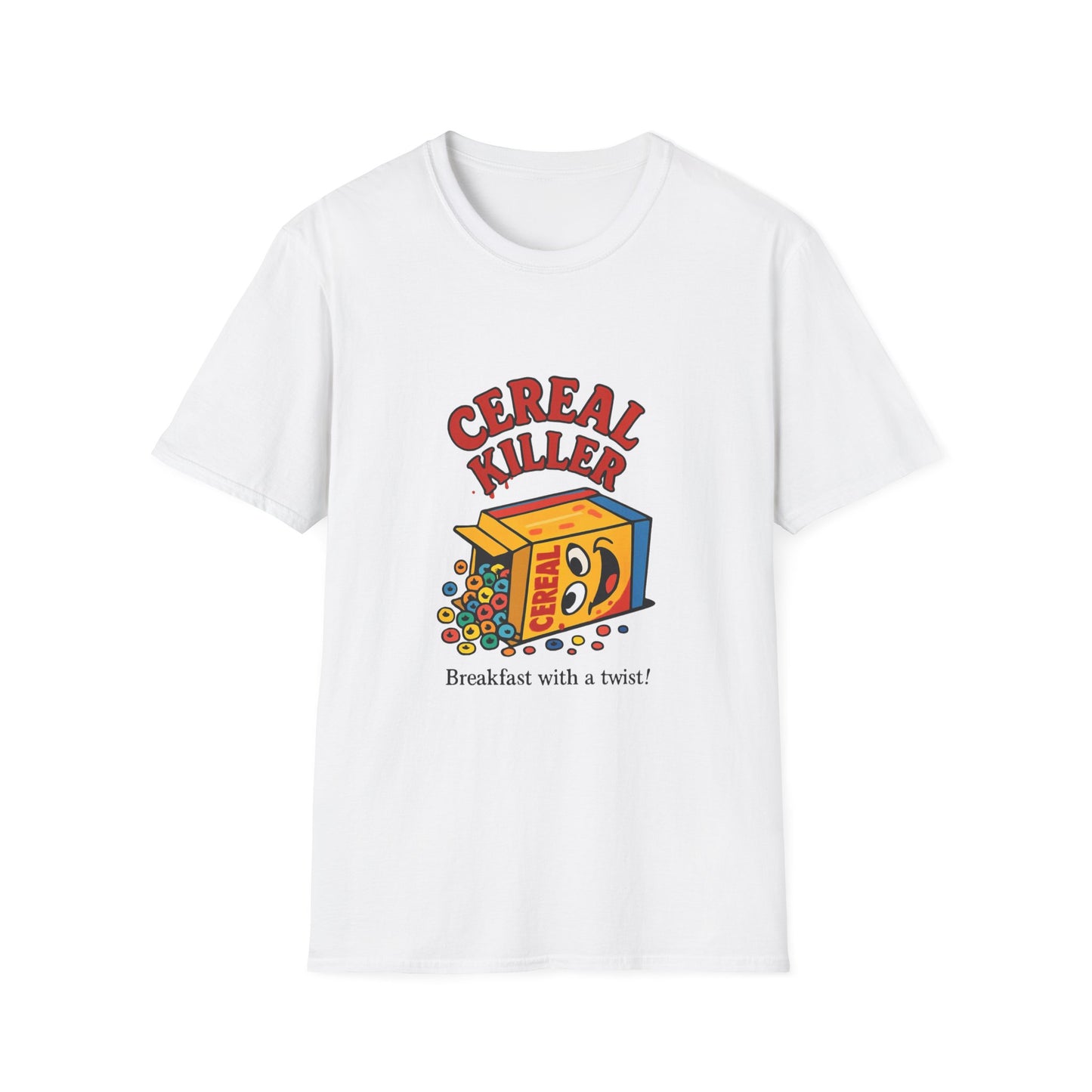 Funny Cereal Killer T-Shirt, Gift for Food Lovers, Humorous Tee, Breakfast Apparel, Casual Wear, Perfect for Birthdays