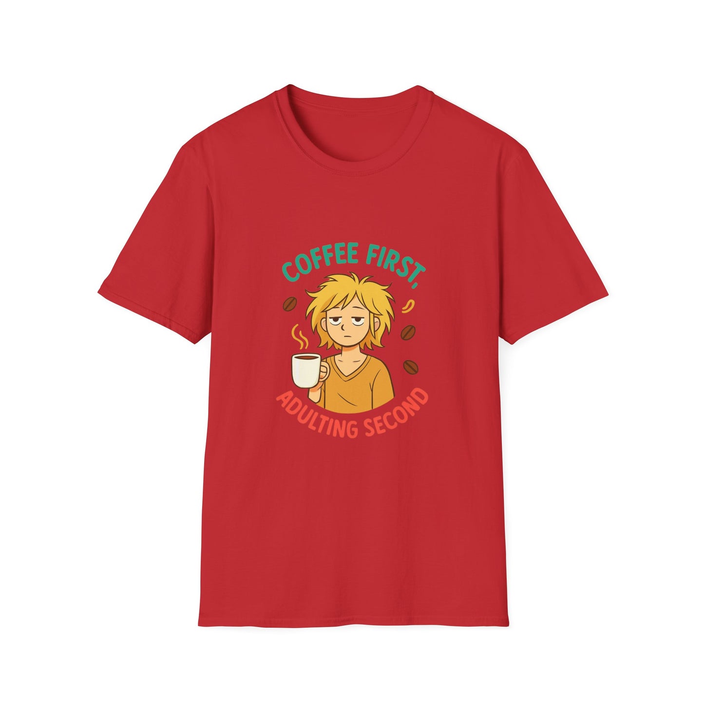 Coffee First Adulting Second T-Shirt, Funny Coffee Lover Tee, Unisex Graphic Shirt, Gift for Coffee Lovers, Adulting Humor Tee, Casual [...]